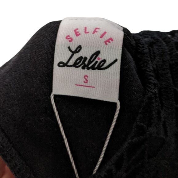 NWT SELFIE LESLIE Faux Suede Lace Cutout Back Skater Dress S - Picture 4 of 9